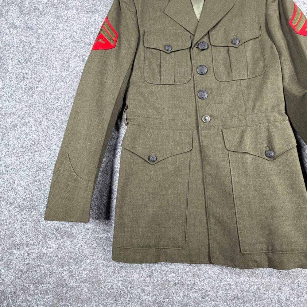VTG 1973 Vietnam USMC Service Alpha Dress Jacket Coat Sergeant Newell 73-C-0228
